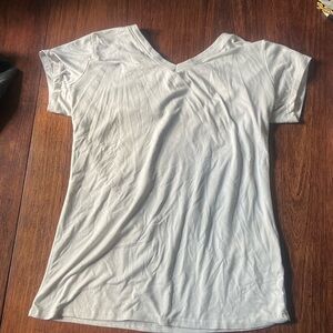 White V-neck Emma Jordan Shirt in women's large .